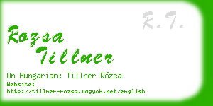 rozsa tillner business card